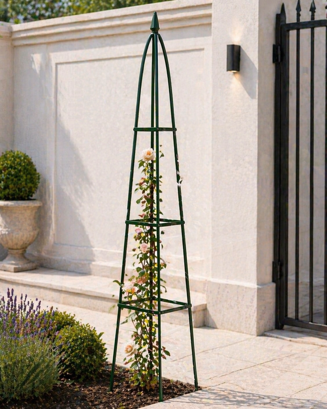 Pergolă Grădină Piramidală Metalică, 200 cm - MAXY