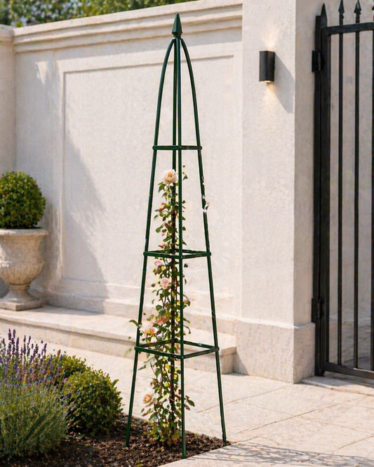 Pergolă Grădină Piramidală Metalică, 200 cm - MAXY