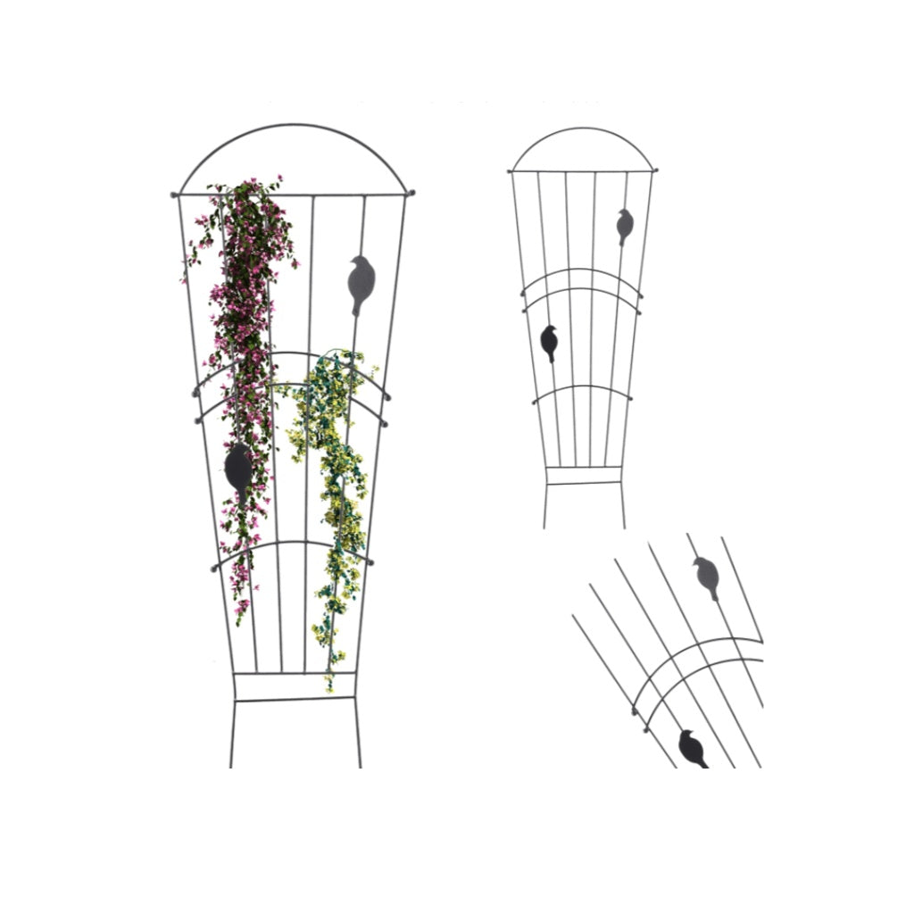 Pergola de Grădină Metalică Neagră 40x117 cm - MAXY
