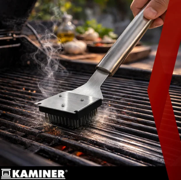 Ustensile Grătar din Oțel Inoxidabil, Set 26 Piese cu Etui, Aluminiu, Kaminer