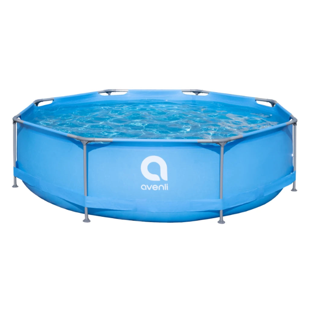 Piscina Rotunda Cu Cadru Metalic 305x305x76 cm Albastra - MAXY
