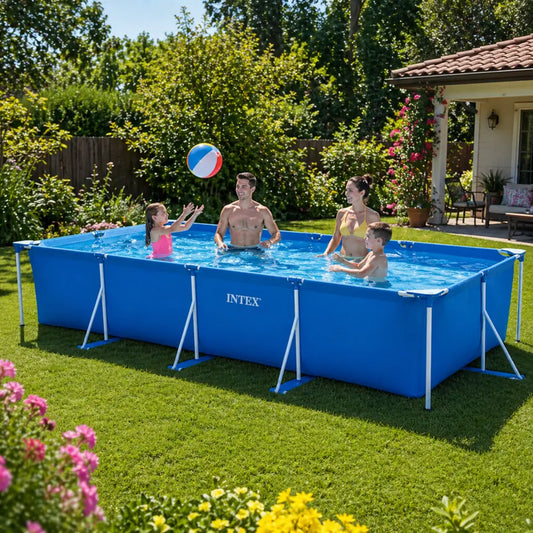 Piscina Dreptunghiulara Intex 450x220x84 cm cu Cadru Metalic - MAXY