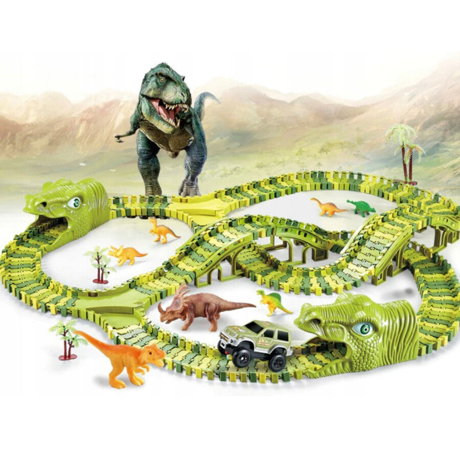 Pista De Curse Cu Dinozauri XXXL, 240 Piese - MAXY