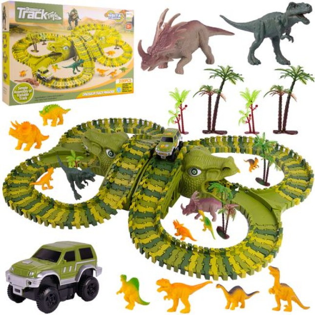 Pista de Curse Dinozaur Park 200 Piese, 3Ani+ - MAXY