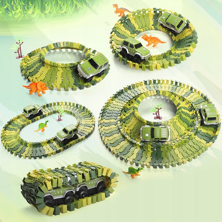 Pista De Curse Dinozaur Park Cu 260 Elemente, Masina Off-Road, 3 Ani+ - MAXY
