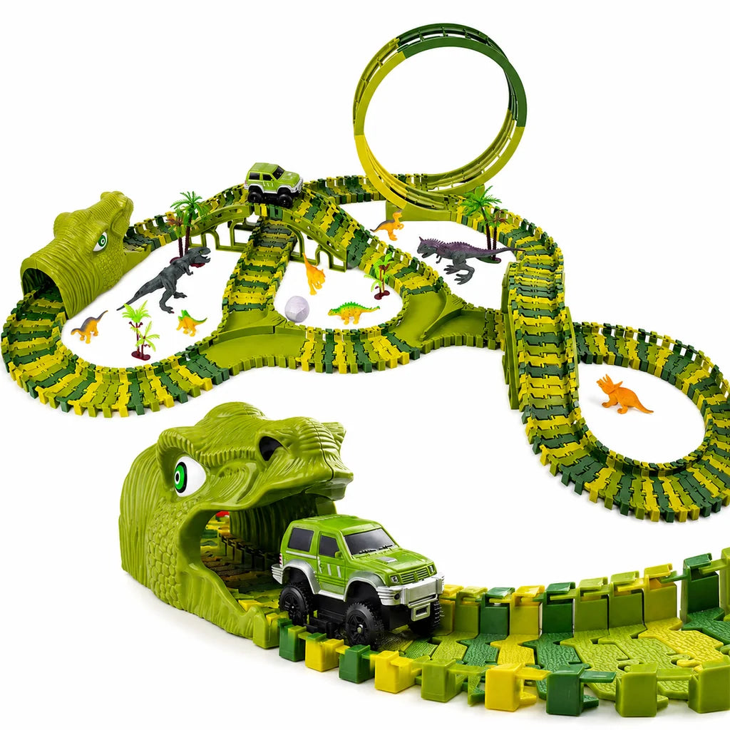 Pista De Curse Dinozaur Park Cu 260 Elemente, Masina Off-Road, 3 Ani+ - MAXY
