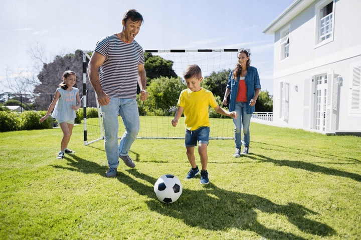 Poartă de Fotbal pentru Copii 300 x 200 x 90 cm cu Plasă Rezistentă