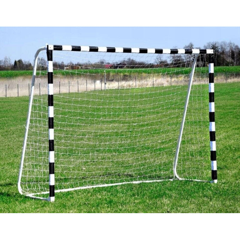 Poartă de Fotbal 180 x 120 cm cu Plasă Rezistentă și Sistem de Fixare la Sol