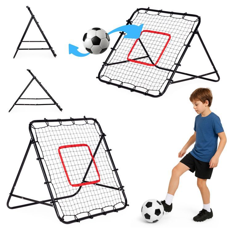 Poarta rebounder fotbal 100x100 cm cu unghi reglabil - MAXY