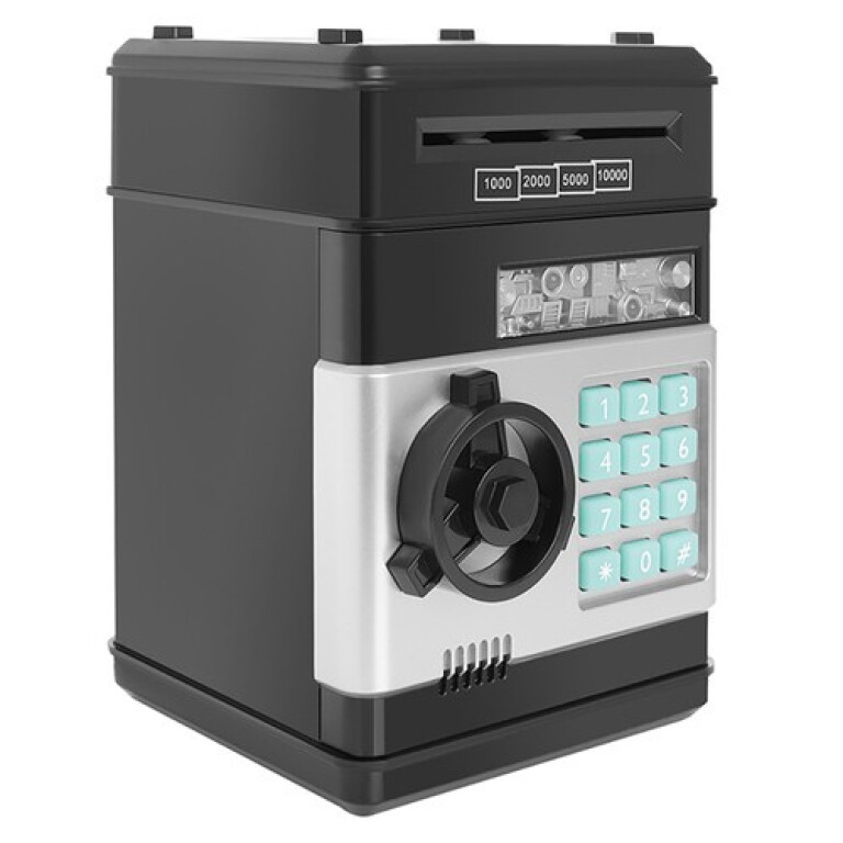 Pușculiță Electronică Tip Seif pentru Copii cu Cod PIN, Sunete și Lumini - MAXY