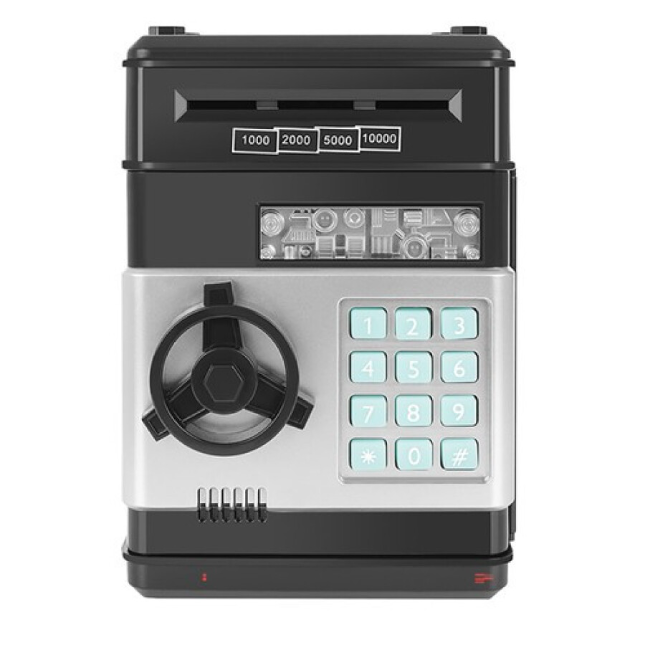 Pușculiță Electronică Tip Seif pentru Copii cu Cod PIN, Sunete și Lumini - MAXY