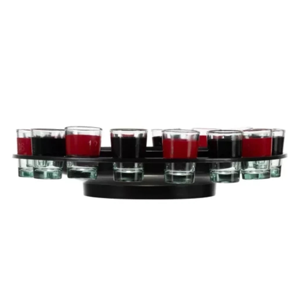 Joc Ruleta Cu 16 Pahare De Shot, 2 Bile Metalice, Joc Pentru Petreceri