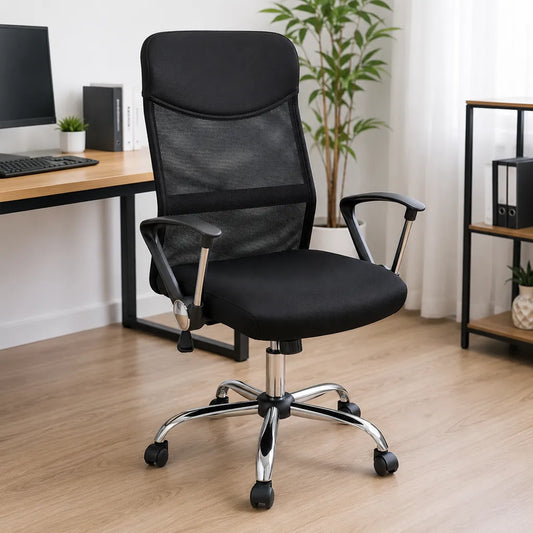 Scaun de Birou Directorial Ergonomic Mesh, Reglabil pe Înălțime, Negru - MAXY