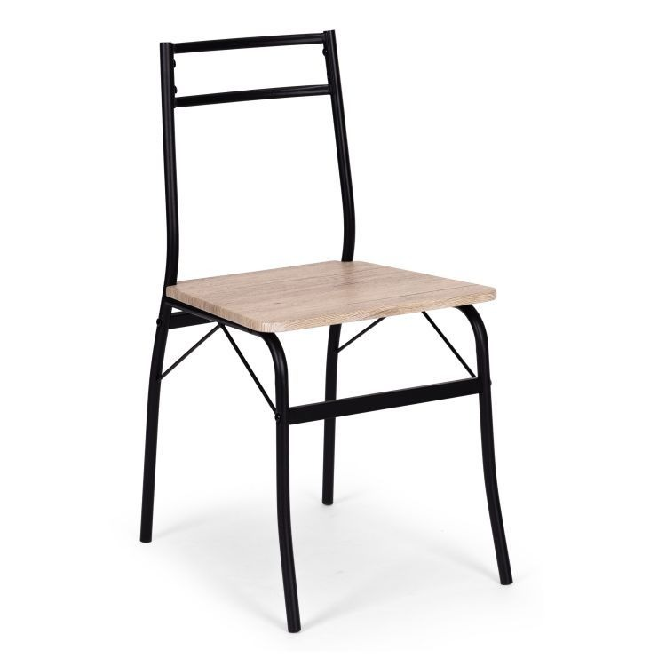 Set Masă și 4 Scaune pentru Bucătărie și Sufragerie PARIS, 110 x 70 cm, Maro Deschis - MAXY