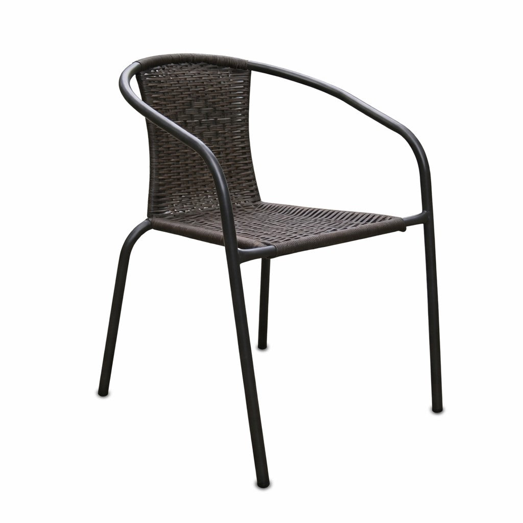 Set 6 Scaune Grădină Din Ratan Maro Închis 52x60x72 cm