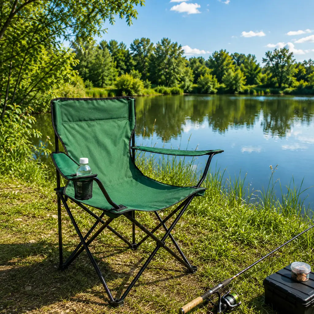 Scaun Pliabil pentru Camping și Pescuit cu Suport pentru Pahar - MAXY