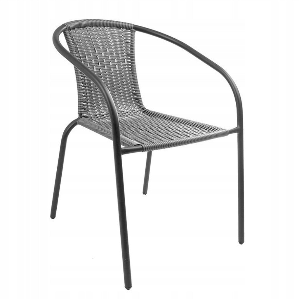 Scaun de Grădină din Ratan Gri 52 x 60 x 72 cm - MAXY