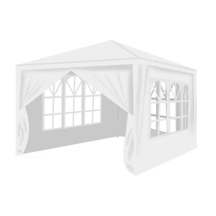 Pavilion de Grădină 3x3 m cu 4 Pereți Laterali și Ferestre, Alb