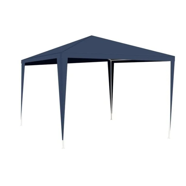Pavilion Grădină 3x3x2.5m cu 2 Pereți Laterali Albastru - MAXY