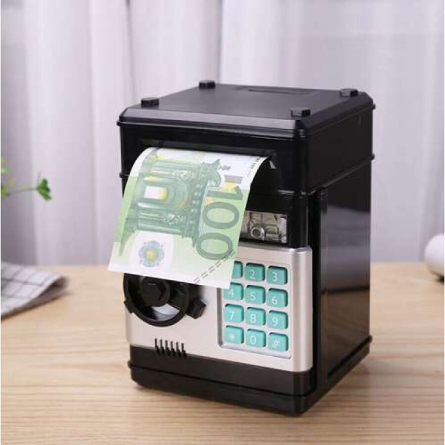Pușculiță Electronică Tip Seif pentru Copii cu Cod PIN, Sunete și Lumini - MAXY