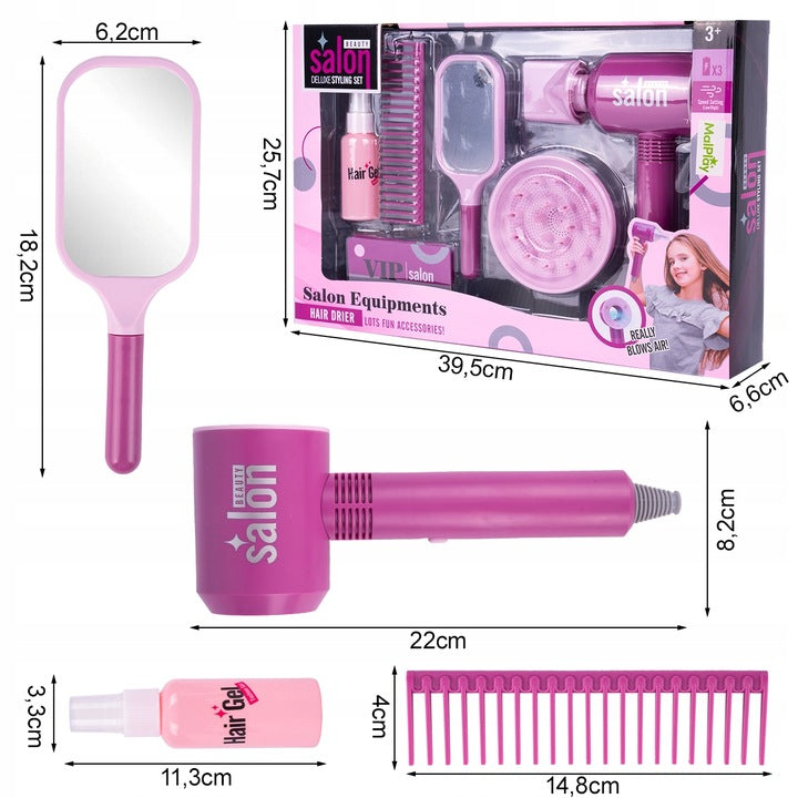 Set Coafură pentru Copii cu Feon de Jucărie și Accesorii - MAXY