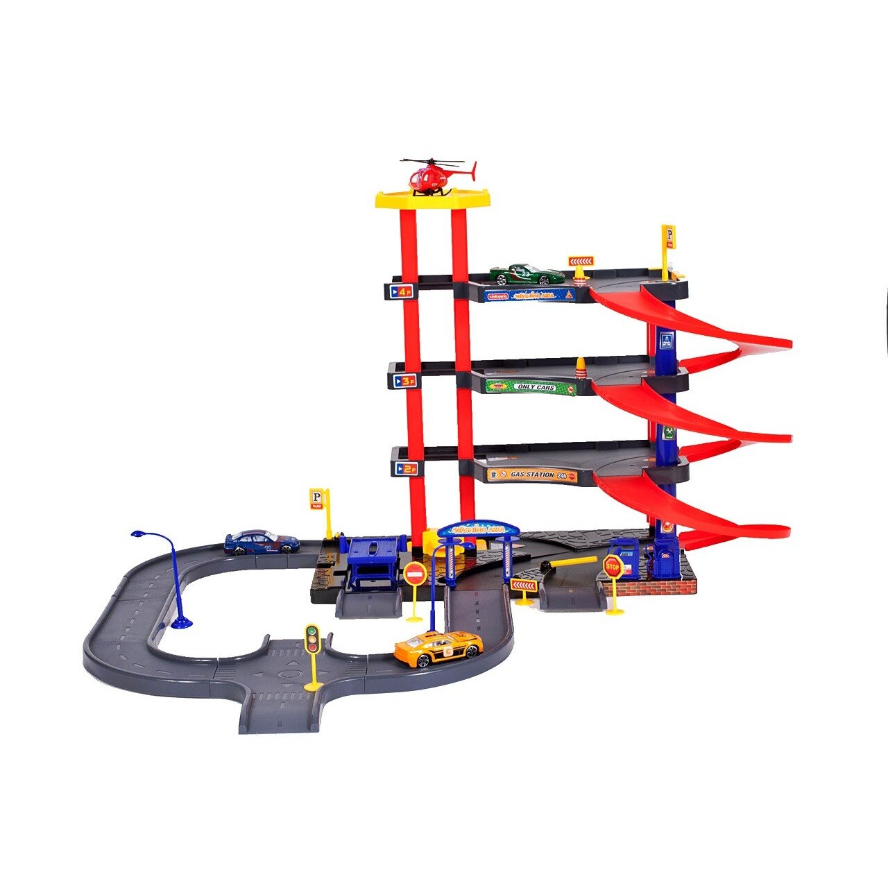 Set De Joaca Complex Cu Parcare Auto Pe 4 Nivele, 60 x 36 x 50 cm - MAXY