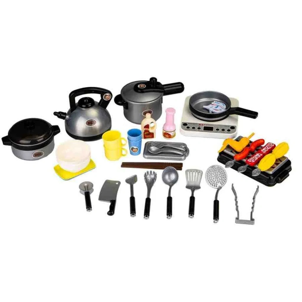Set de Joaca Barbeque pentru Copii cu LED, Sunete, 40 Piese, 3+ Ani - MAXY