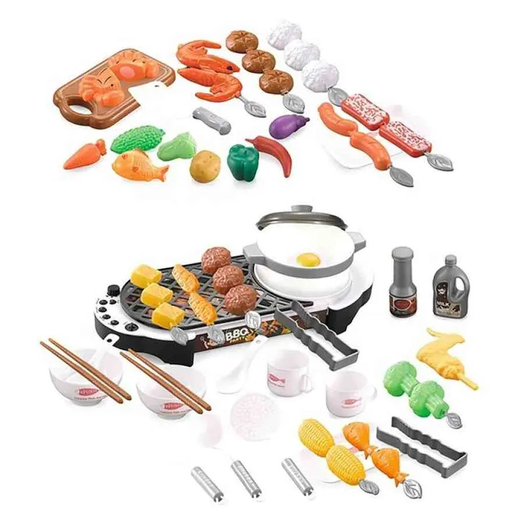 Set Gratar Pentru Copii cu Accesorii, 69 Piese, 3+ Ani - MAXY