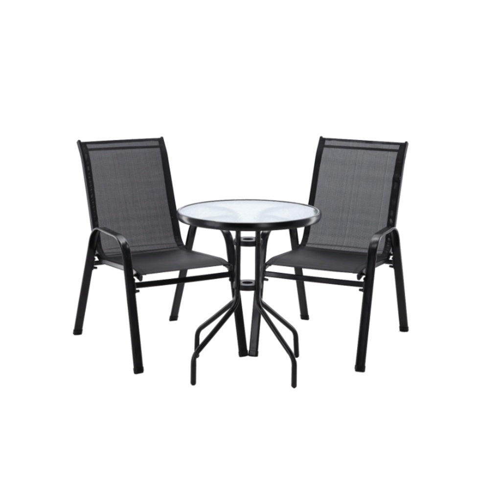 set masa cu 2 scaune negru