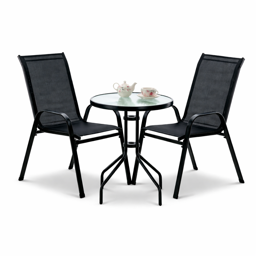 set mobilier terasa negru