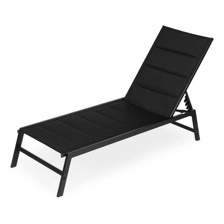 Sezlong De Gradina, Dimensiune 162x65x7cm, Culoare Negru - MAXY