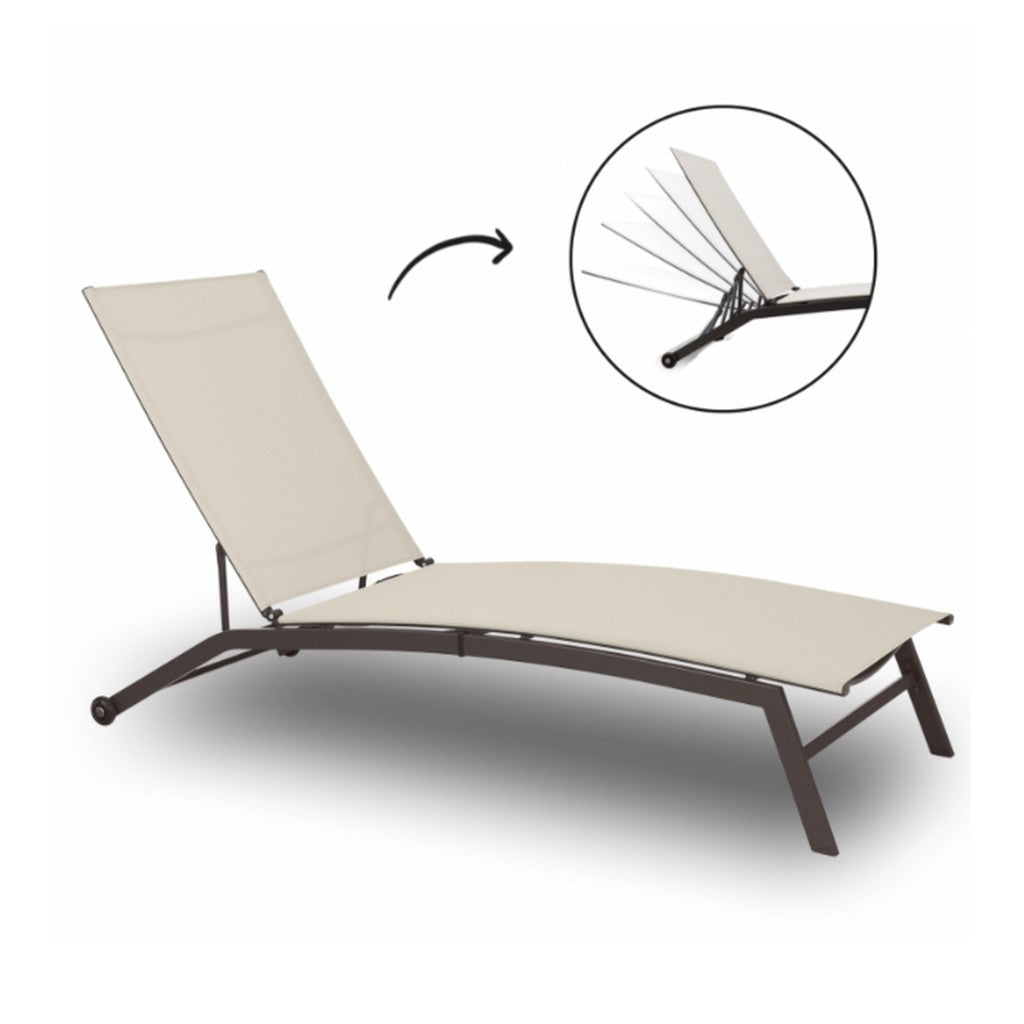 Sezlong de Gradina 195x63x90 cm Bej