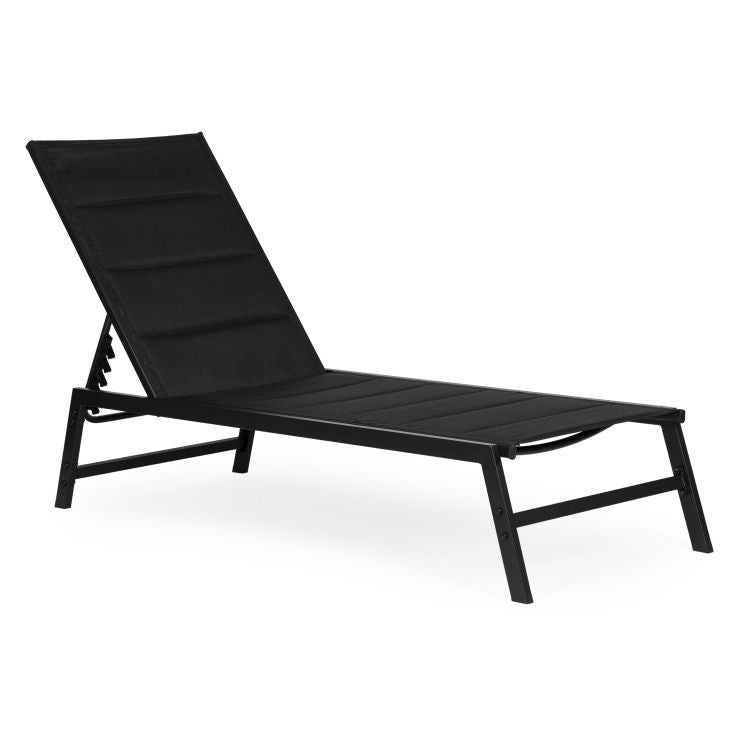Sezlong De Gradina, Dimensiune 162x65x7cm, Culoare Negru - MAXY