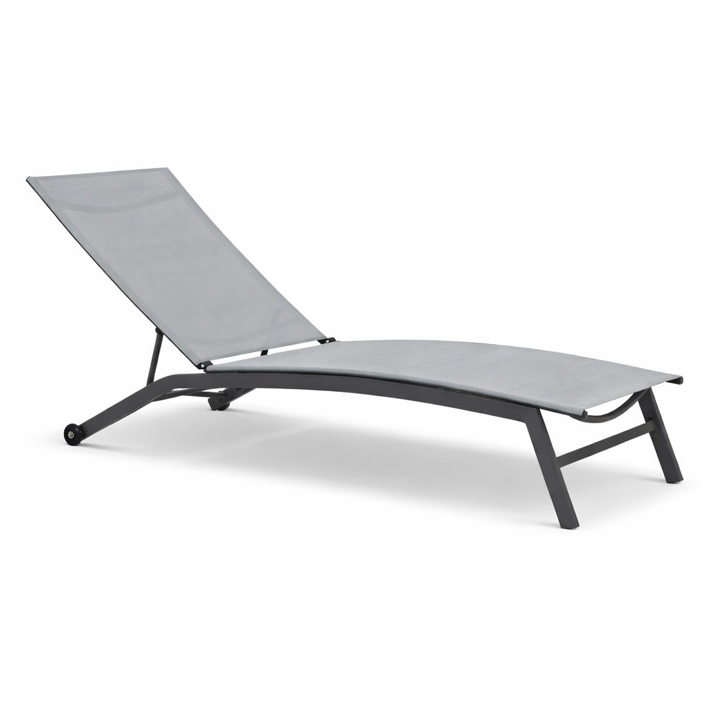 Șezlong de Grădină Gri 195x63x90 cm