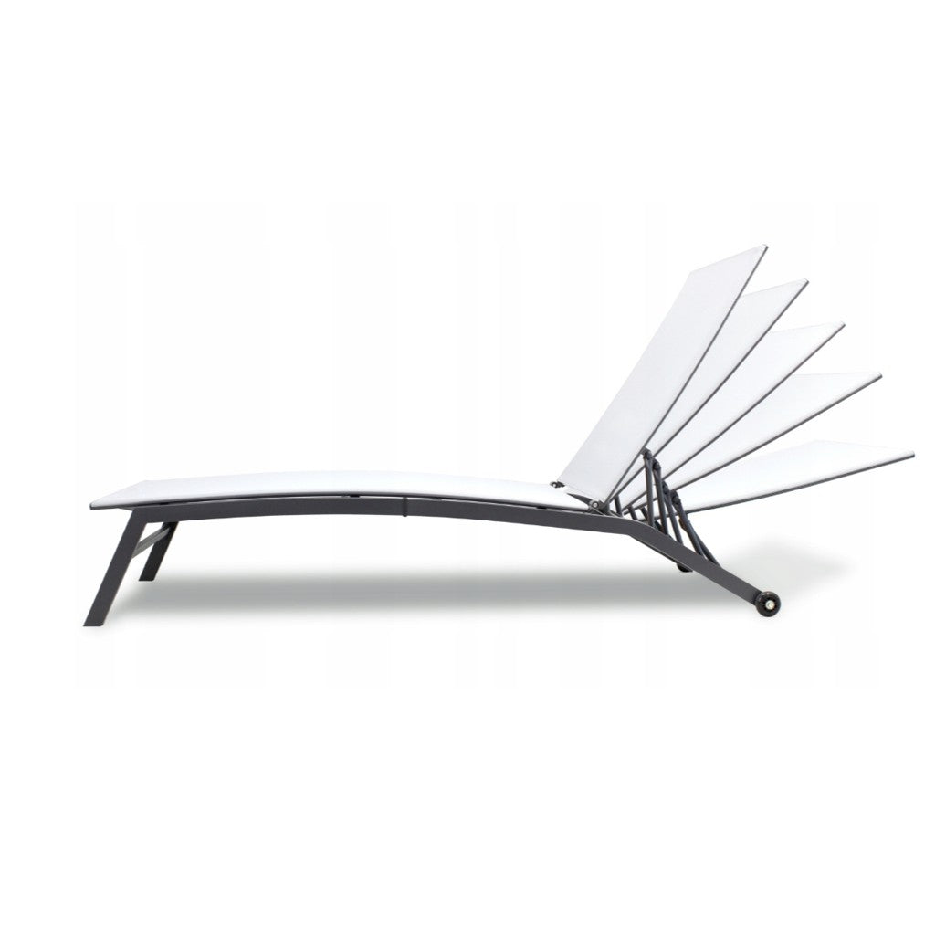 Șezlong de Grădină Gri 195x63x90 cm