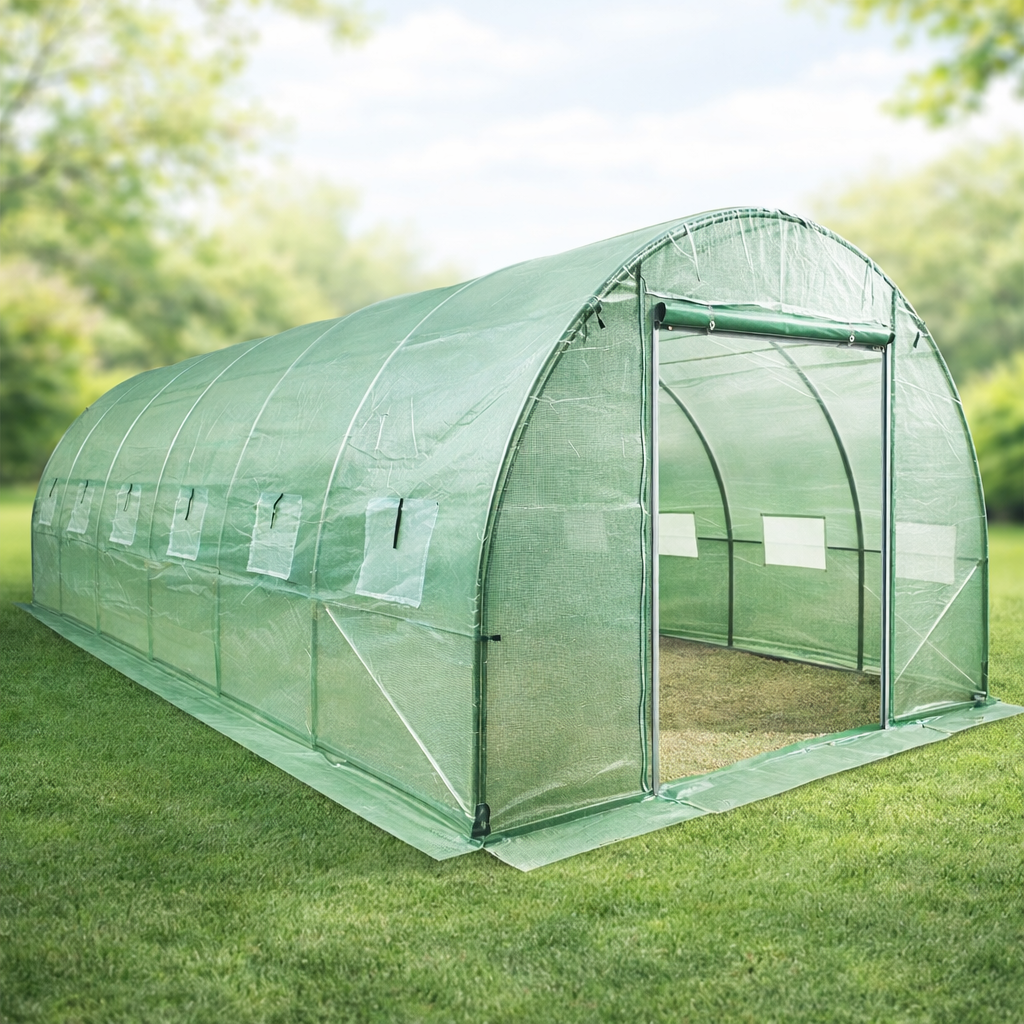 Solar grădină 6×3×2m cu 7 arcade metalice pentru stabilitate superioară - MAXY