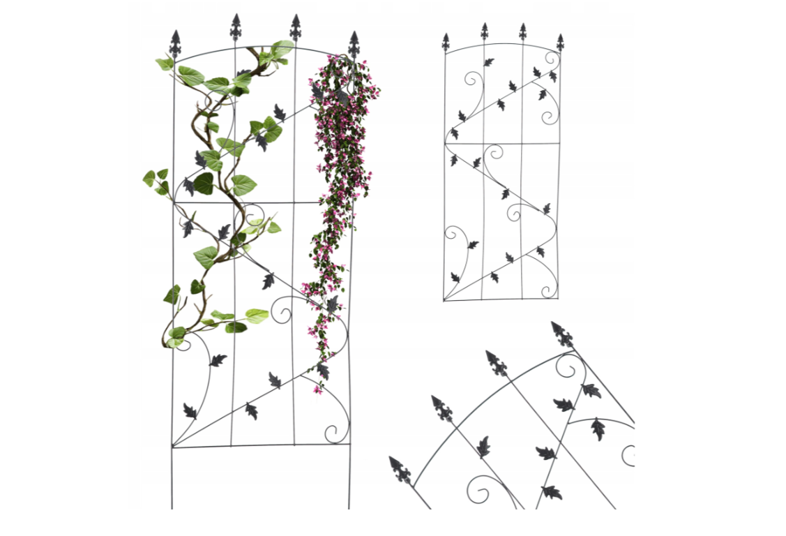 Pergolă de Grădină metalica cu Model Frunze 60 x 167 cm - MAXY