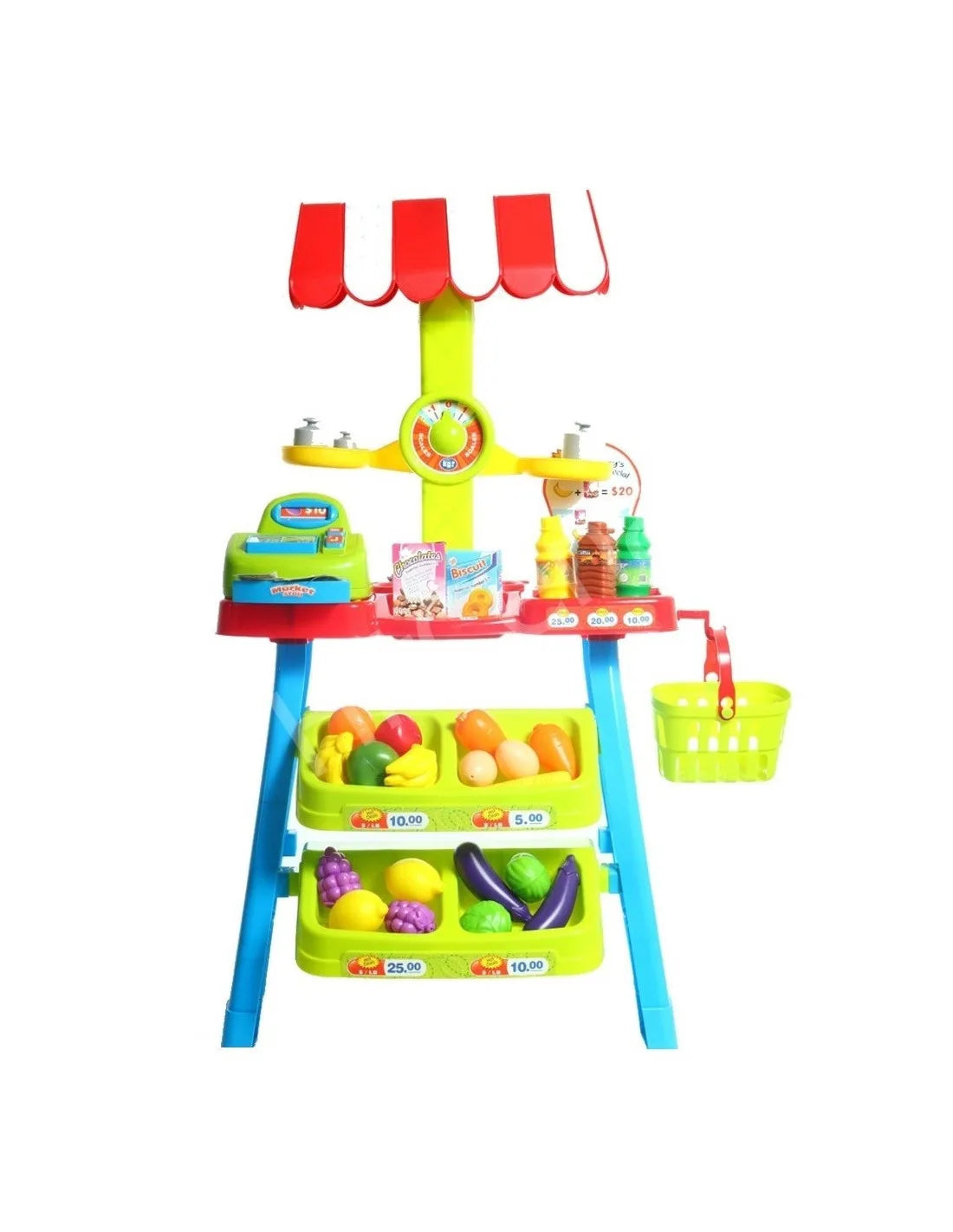 Stand Fructe Si Legume Pentru Copii , 30 Piese, Multicolor, 3+ Ani - MAXY