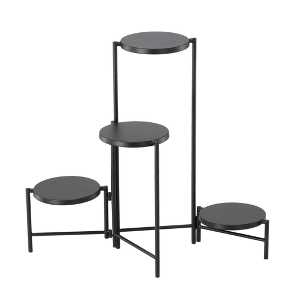 Suport pentru Plante cu 4 Niveluri 60x43x60 cm Negru - MAXY