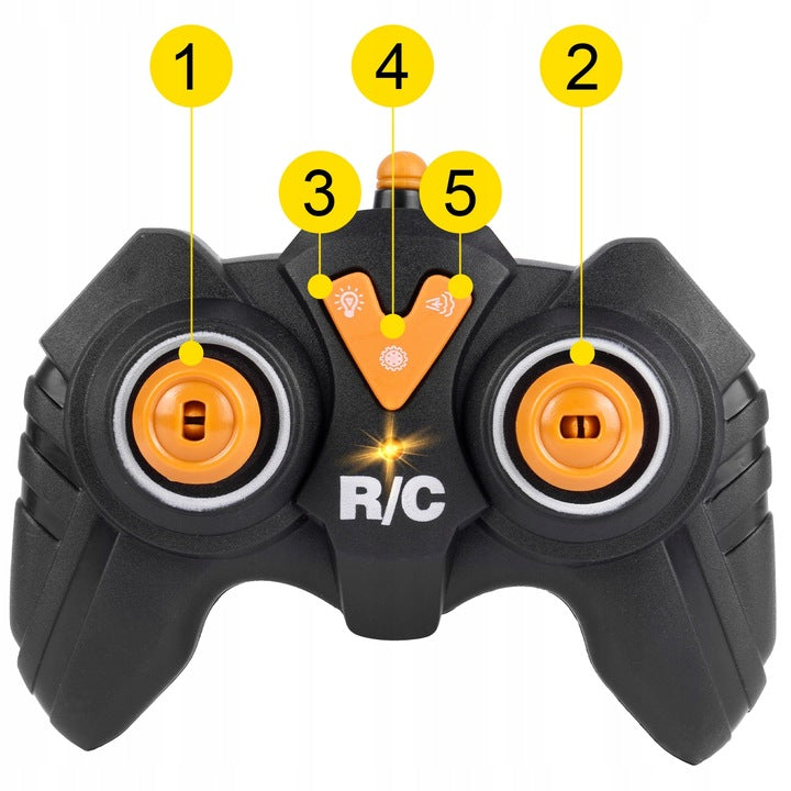 Excavator De Jucarie Cu Telecomanda, Lumini LED, Reincarcabil - MAXY