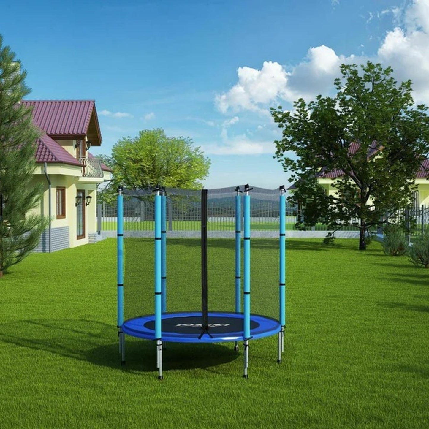 Trambulina copii, cu plasa de protectie exterioara, diametru 140 cm - MAXY