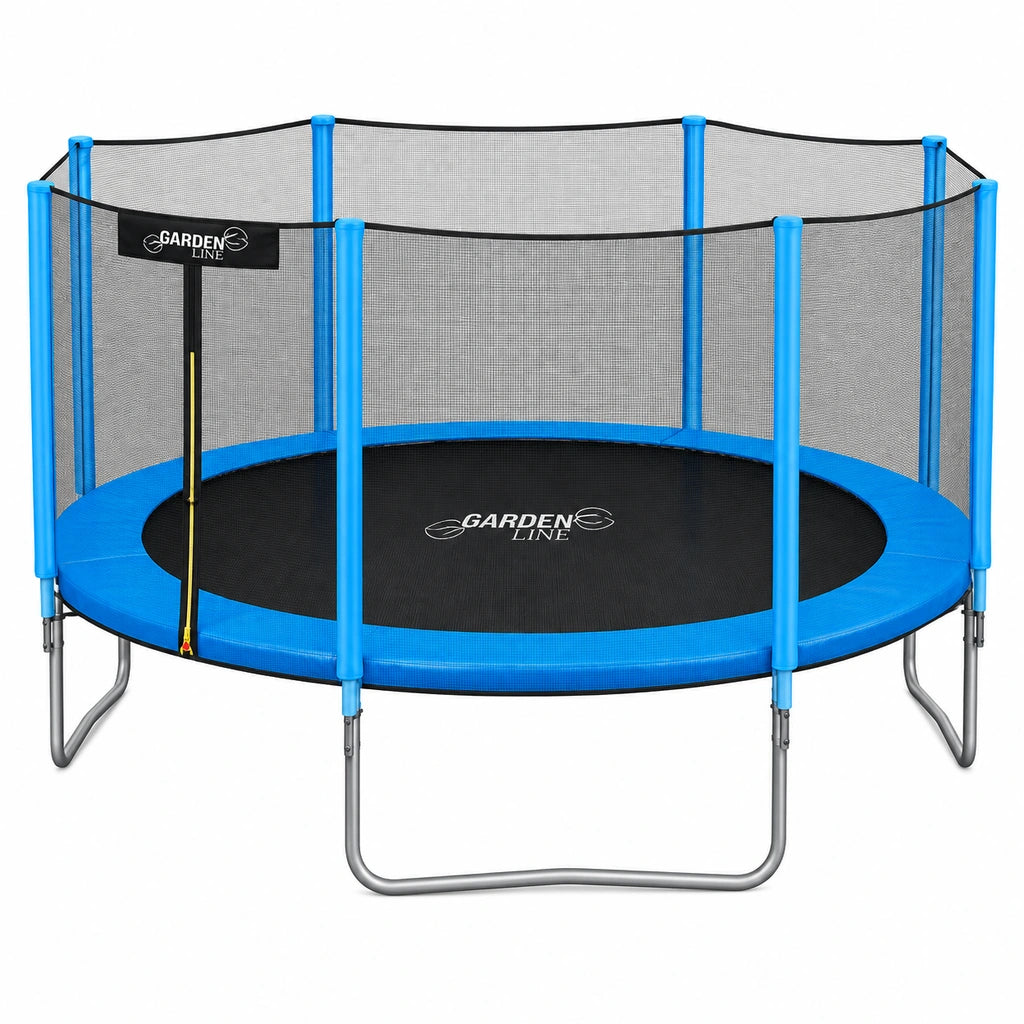 Trambulina 374 cm cu plasa de protectie si scarita de acces 150 kg - MAXY