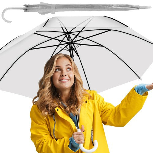 umbrela de  ploaie alb transparent