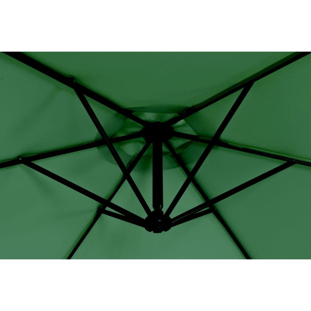 Umbrela De Gradina Pliabila cu Brat Lateral 300 cm, Verde Inchis - MAXY
