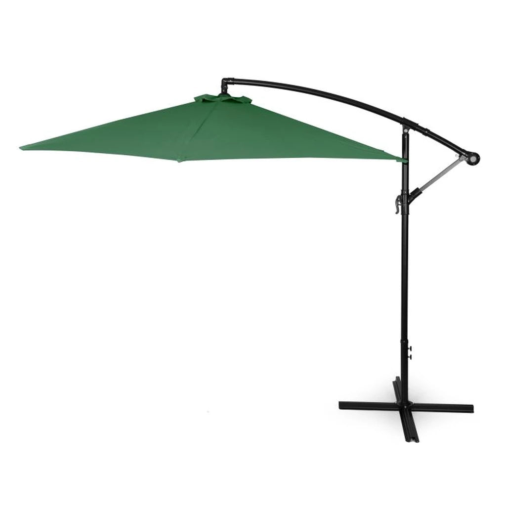 Umbrela De Gradina Pliabila cu Brat Lateral 300 cm, Verde Inchis - MAXY